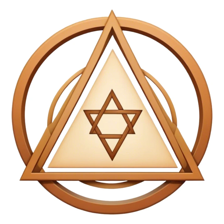 generate the enneagram symbol which is composed of a circle, a triangle and a hexad sticker