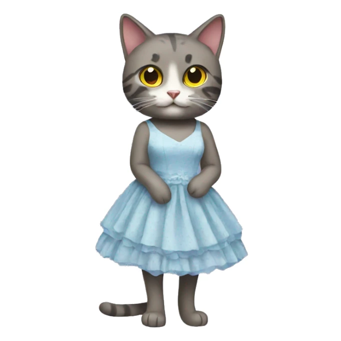 cat wearing a dress sticker