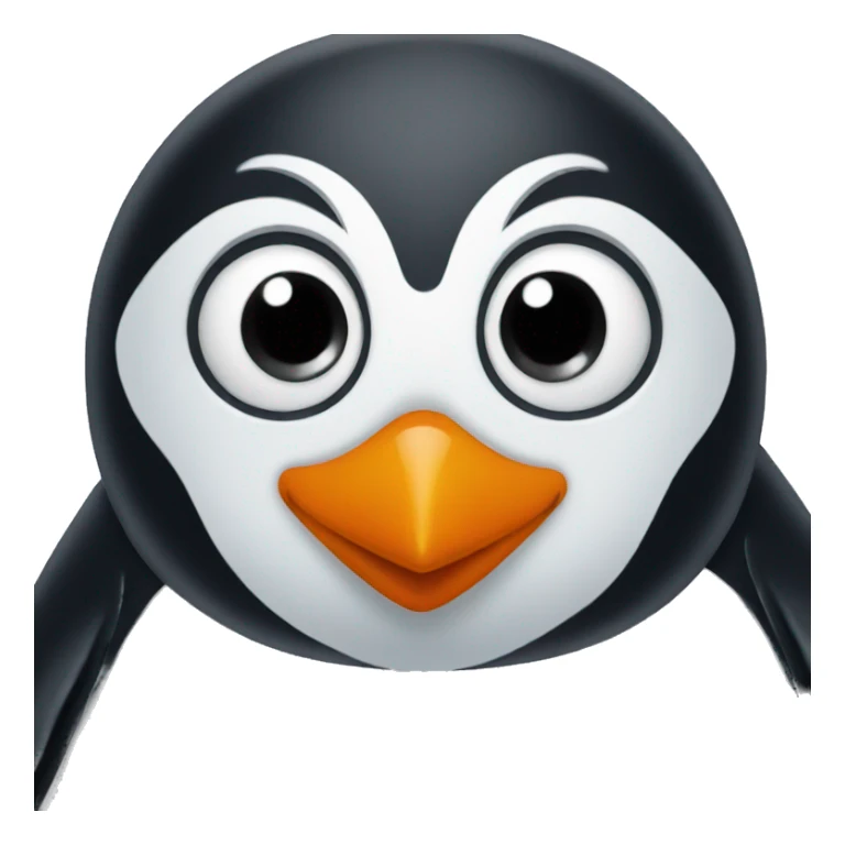 Penguin character sticker