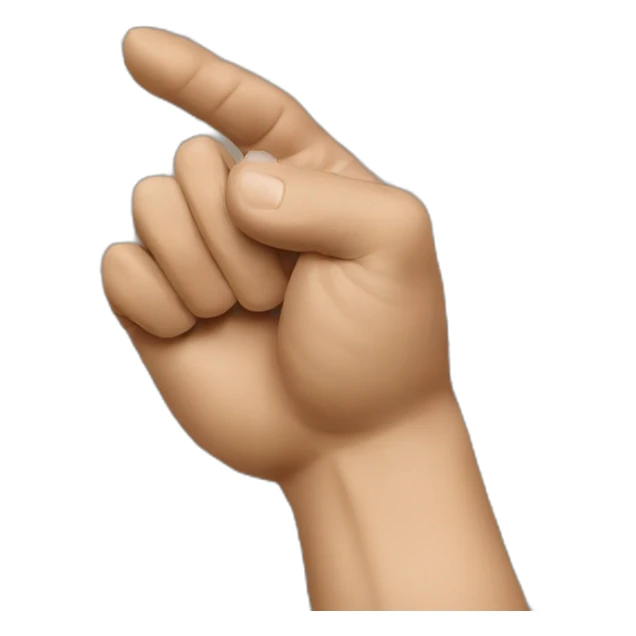 a man shouting and point his finger to the ground sticker