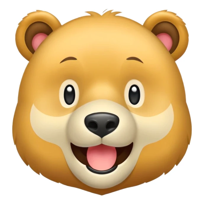 Realizamos un emoji de un oso riéndose  sticker