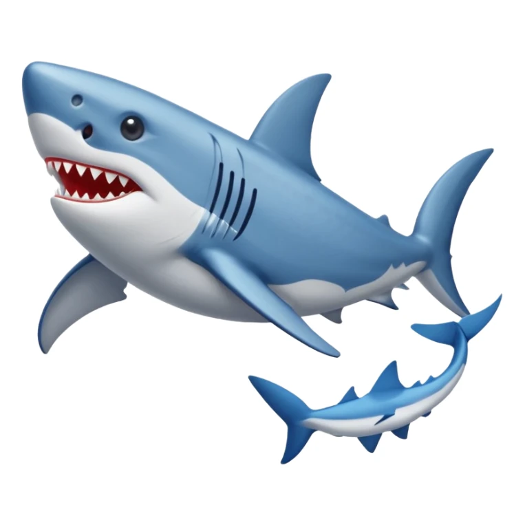 Un tiburón con zapatos Nike azules sticker