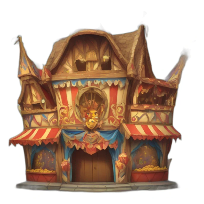 medieval funhouse decorated in a carnival way sticker
