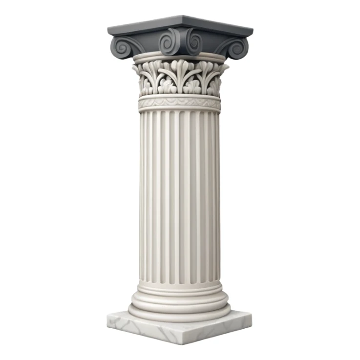 generate beautiful greek marble pillar intricate sticker