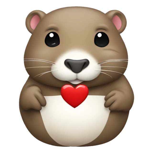 Cute Nutria animal haciendo un corazon patas sticker