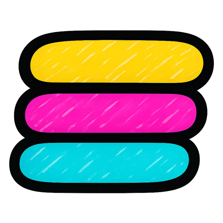 dash symbol in bright summer colors, vibrant and cheerful, simple and bold sticker