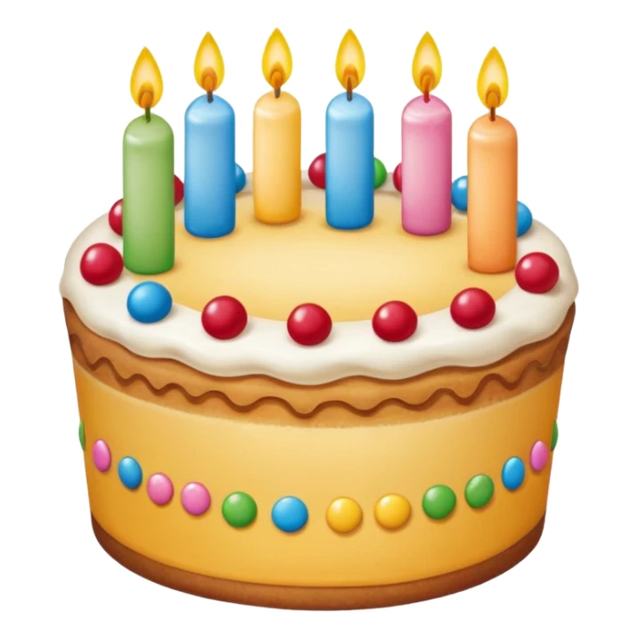 pastel de cumpleaños con colores vivos sticker