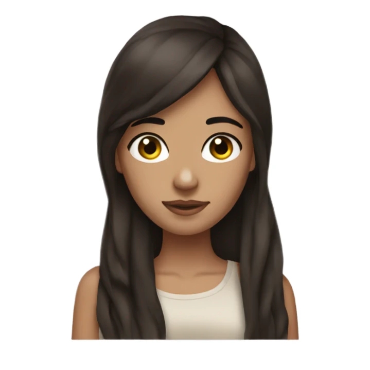 aesthetic brunette girl sticker