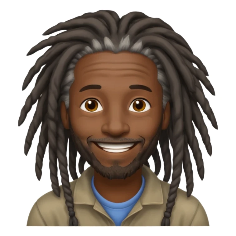 Homem negro de rasta grisalhos sticker