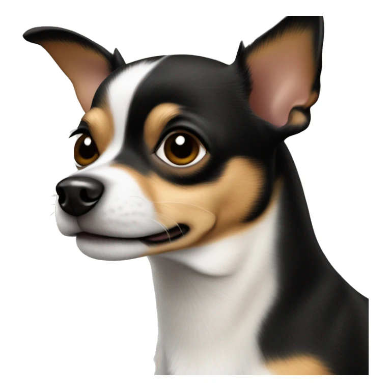 Chihuahua jack russel dog, black & tan sticker