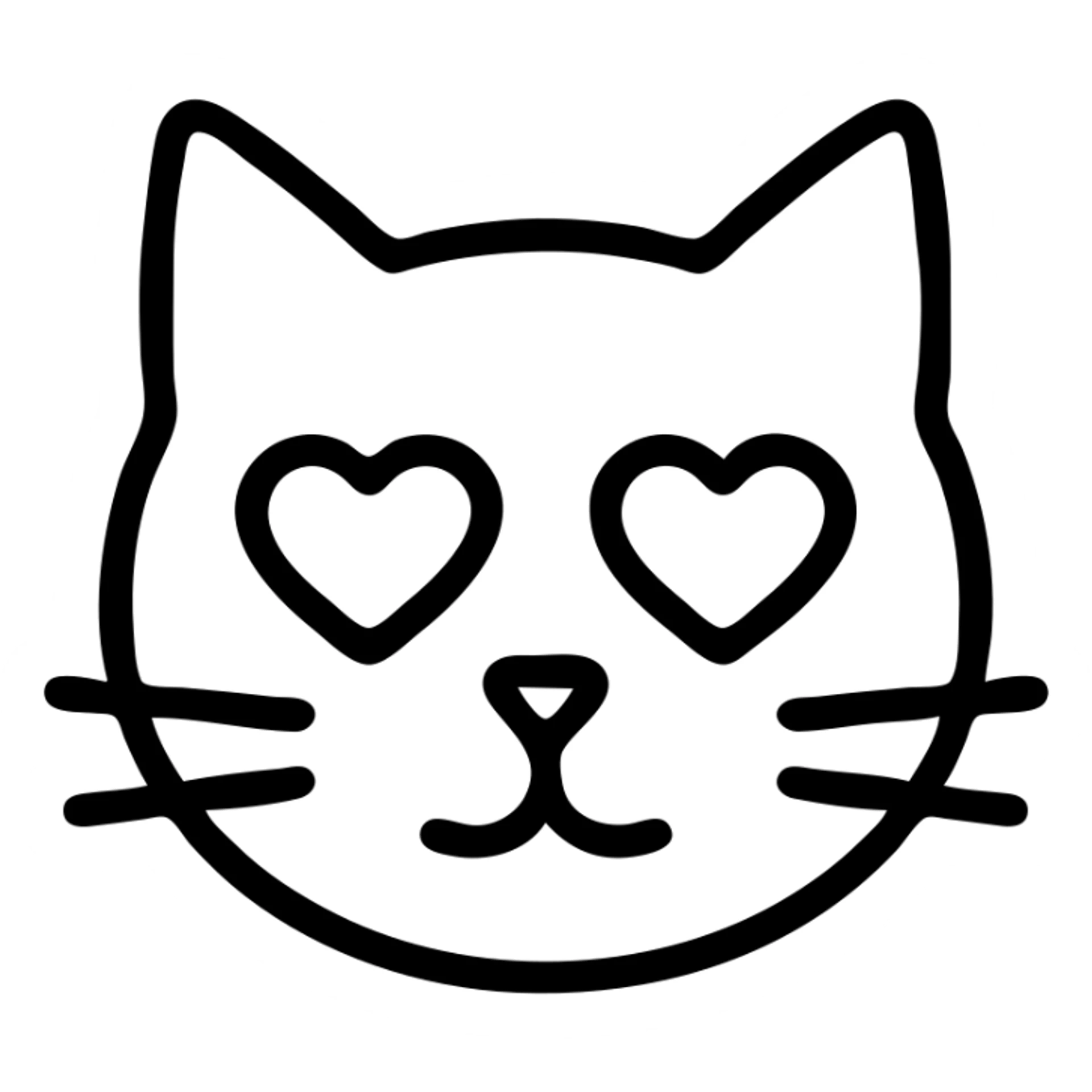 cat with charm eyes as a clean and iconic logo sticker