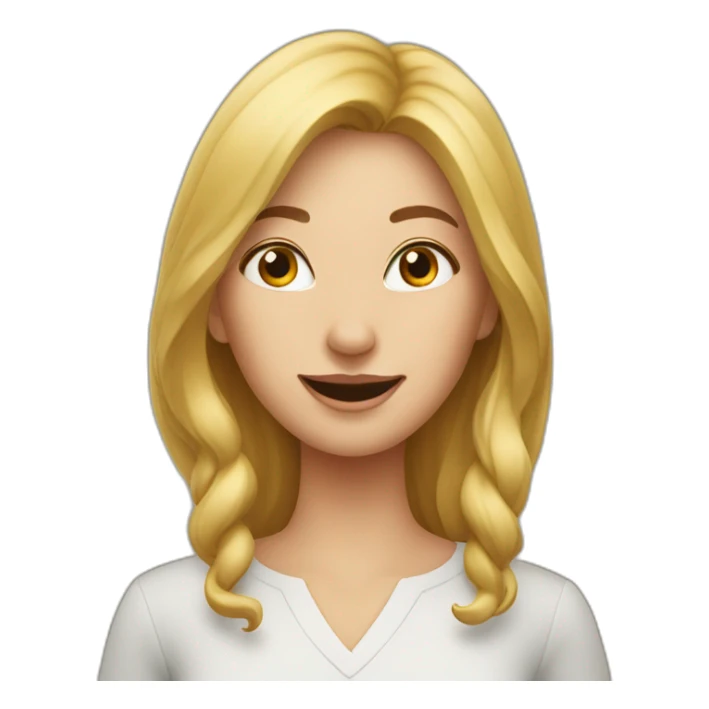 Une femme au dent de lapin  sticker