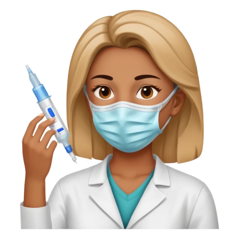 woman vaccine sticker