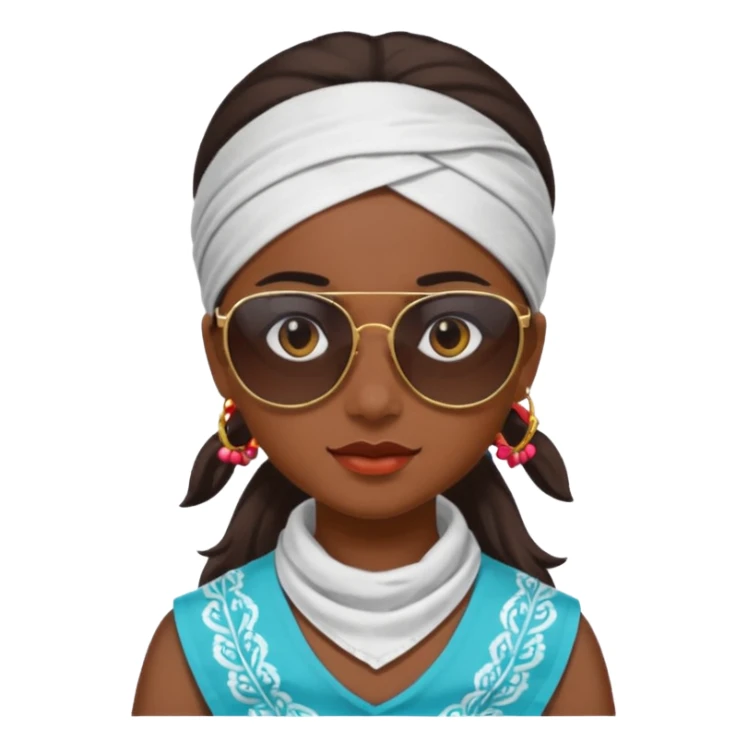 kerala Girl  with bandana & sunglass sticker