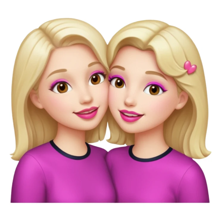 girl and girl kissing sticker