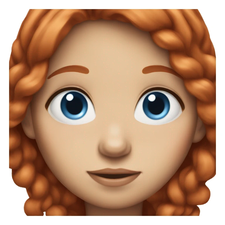 Pregnant red hair blue eyes  sticker