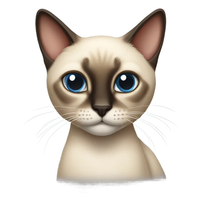 Siamese cat with the word stray written across sticker