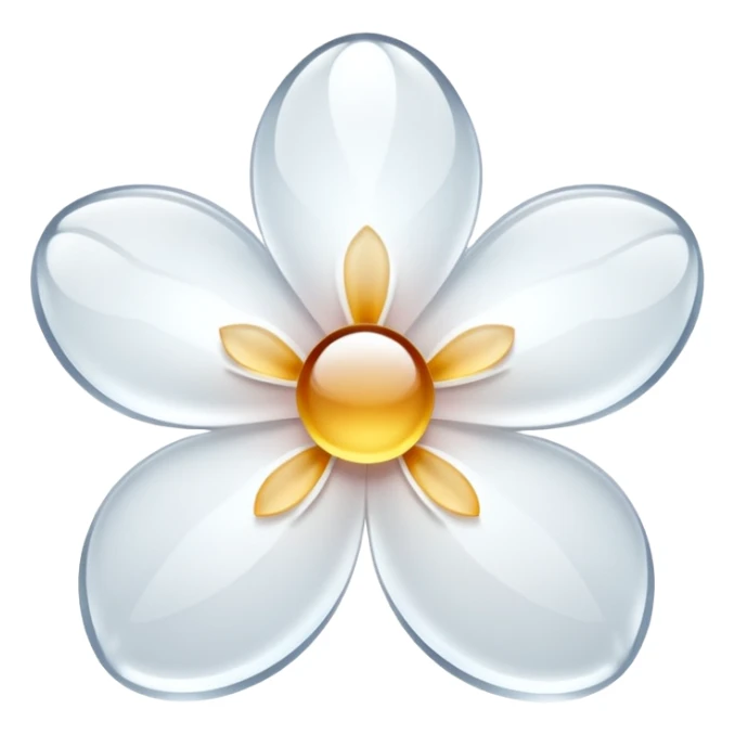 white sakura with a frosted glass effect sticker