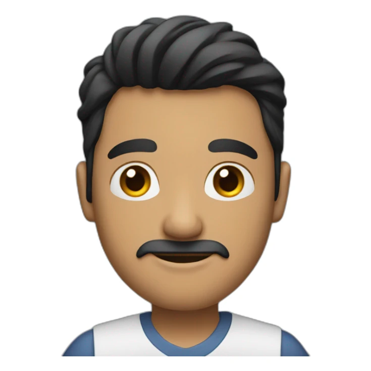 Men with computers and center parted black hair sticker