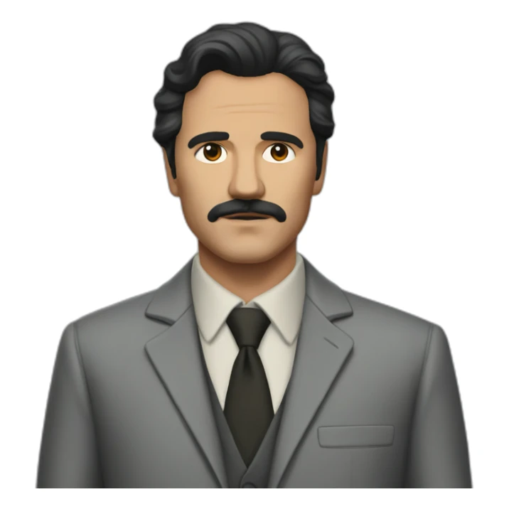 Javier Peña from Narcos Season 3 in a grey suit sticker