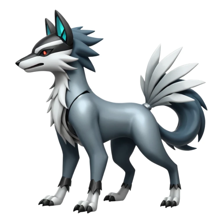 Futuristic Mightyena-Silvally-Fakémon-hybrid-creature (full body)  sticker