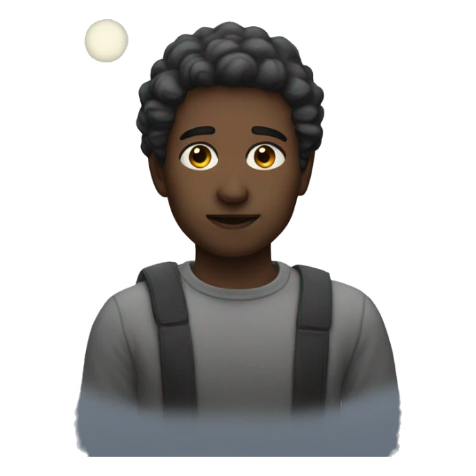 moonlit portrait of a lone male sticker