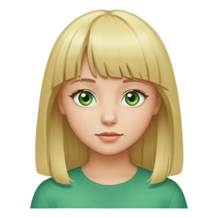 Ragazza bionda con la frangetta con gli occhi verde chiaro sticker