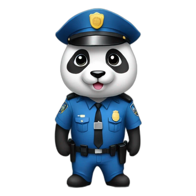 panda that is a police officer  sticker