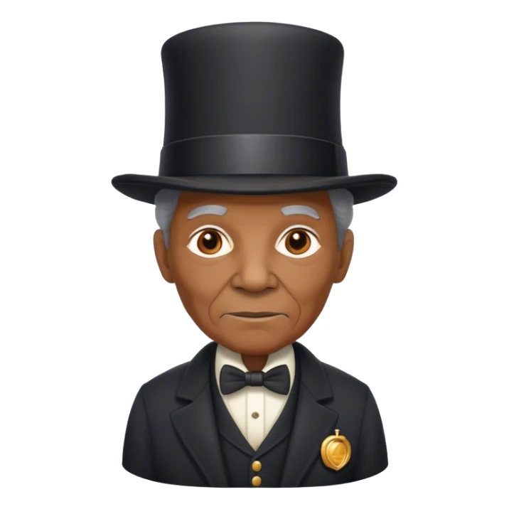 Elderly Black Detective with a tophat sticker
