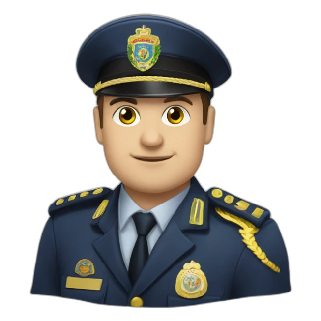 Moldova police oficer, chamge the embleme sticker