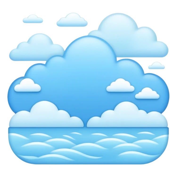 Cute Kawaii Blue Pale Aesthetic Scenery Deco sticker