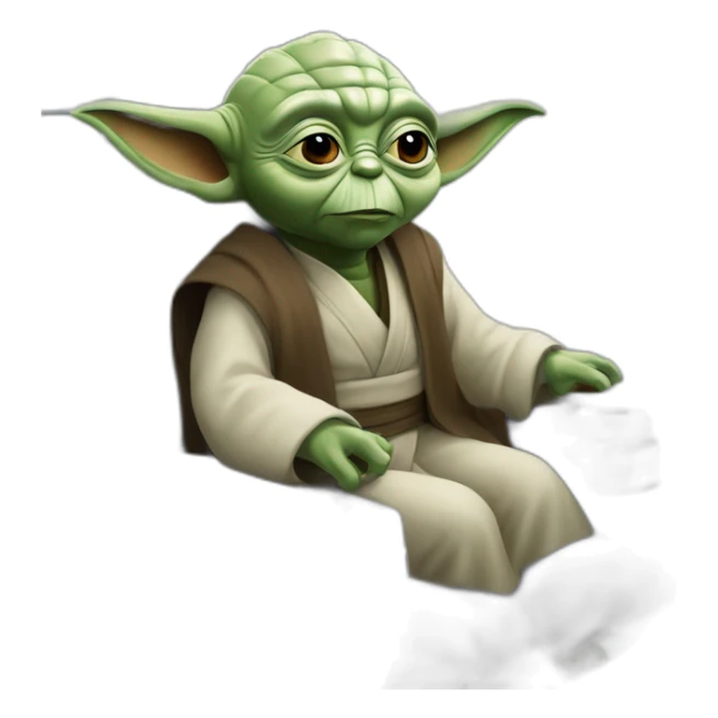 Maître Yoda dans un avion sticker