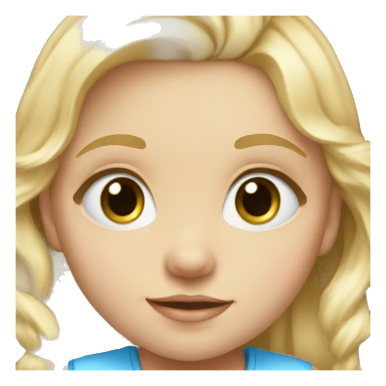 Blonde blue eyed toddler girl  sticker