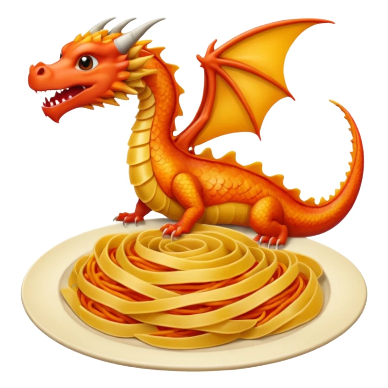 Dragon con cuerpo de pasta canelloni sticker