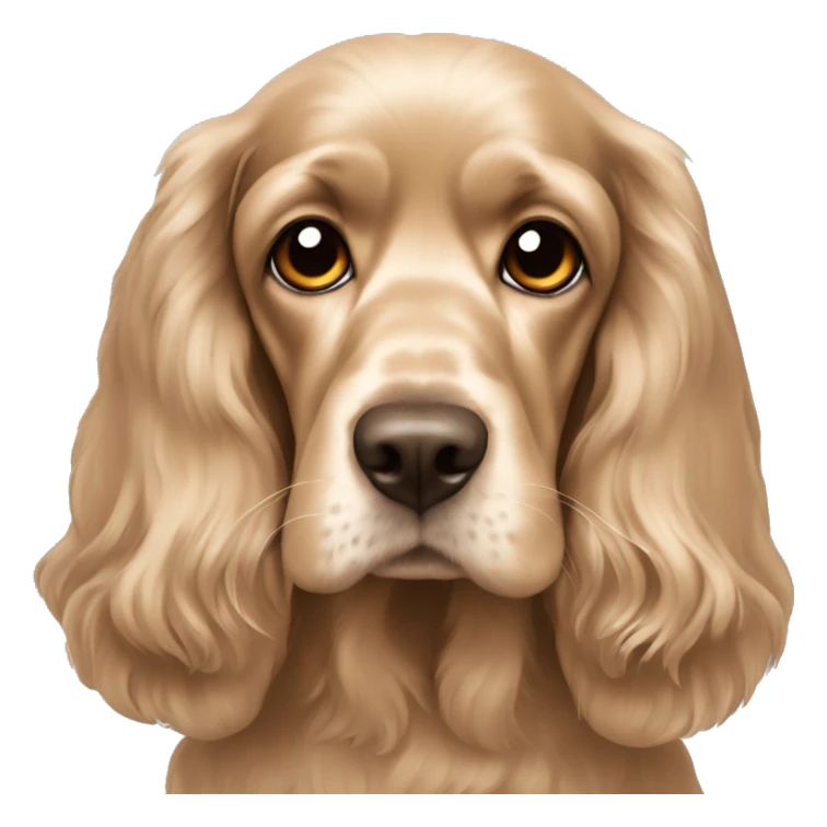 Beige english cocker spaniel with long ears sticker