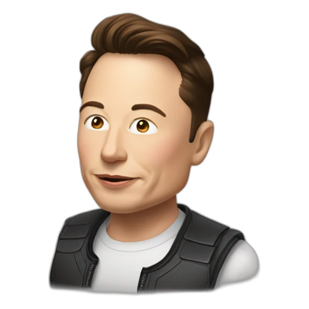 Elon musk y un cohete sticker