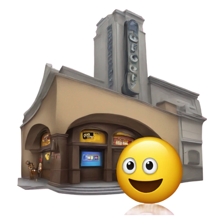 poop emoji and a movie theatre  sticker