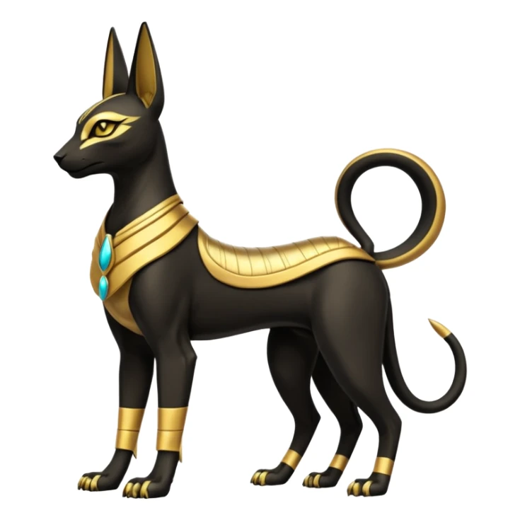 Anubis-Umbreon-Bastet-Fakémon-hybrid-creature (full body)  sticker