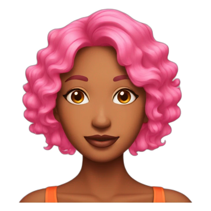 smooth and vibrant shades from orange to pink, curvy sticker