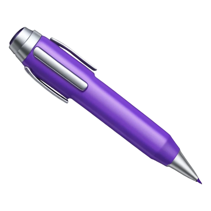 purple pen on paper emoji sticker