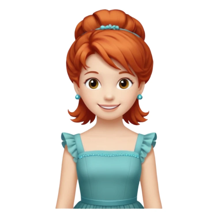 red girl kid with Bouffant sticker