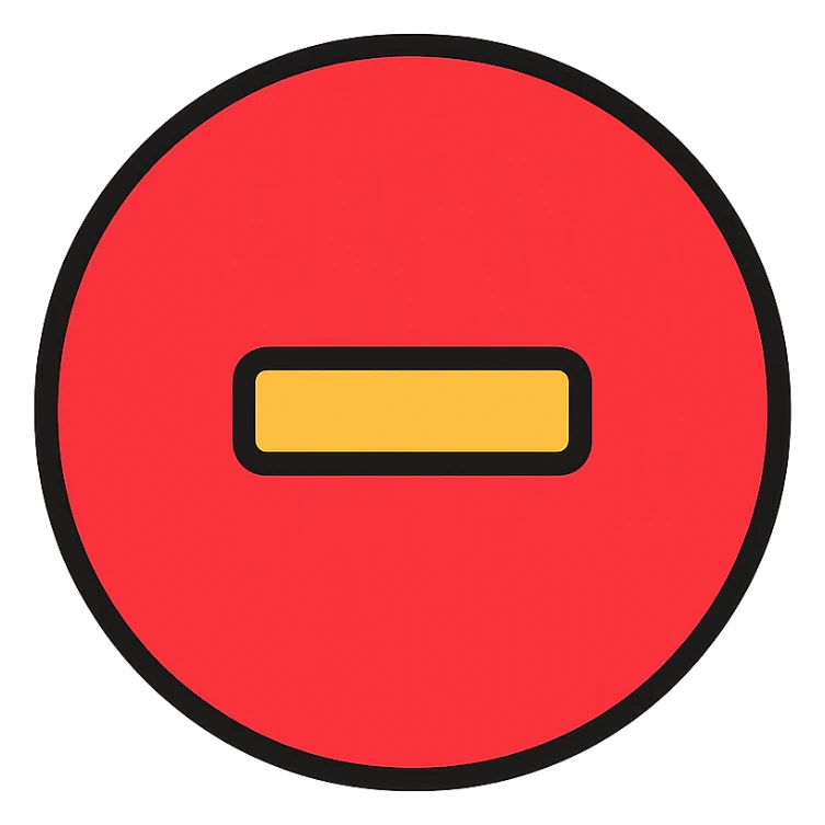red minus emoji sticker