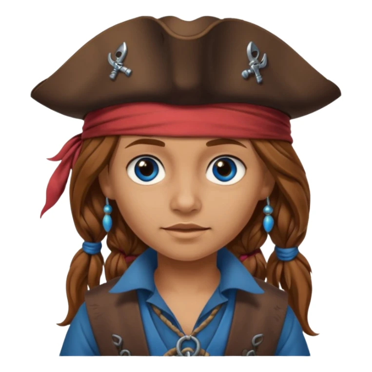Five year old girl, light brown hair, blue eyes. Dressed as Jack Sparrow sticker