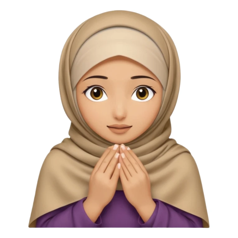 Hijabi girl sitting.     head covered
hands pulling the fabric in
shy-but-dramatic energy
“no cameras pls” but in a cute way
soft + mysterious vibe sticker