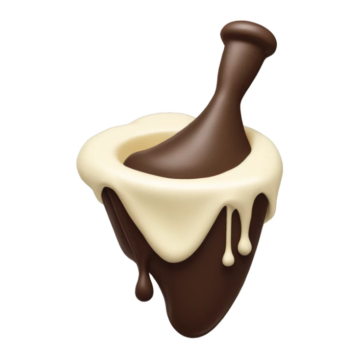 A piping bag in action, with cream or ganache flowing out. sticker