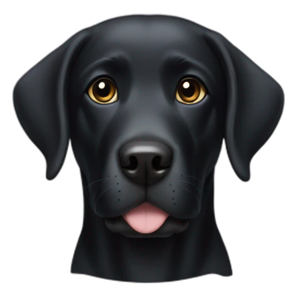 black labrador with white hair around mouth area sticker