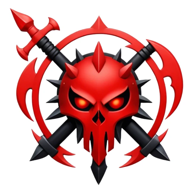 red and black chaos legion emblem sticker