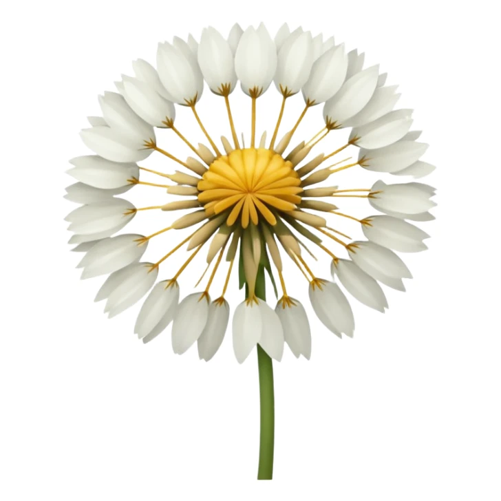 Dandelion flower emoji in white colour looks aesthetic edit better different styles types  sticker