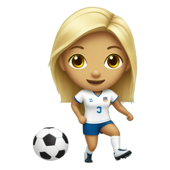summer olympics girl playing soccer sticker