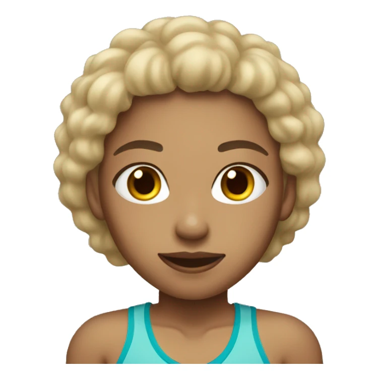 Light skin athlete girl sticker